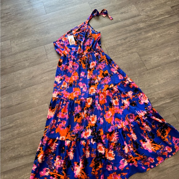 FINAL SALE 🤍PRETTY GARDEN floral knot one shoulder ruffle dress 🌷 - Picture 13 of 15
